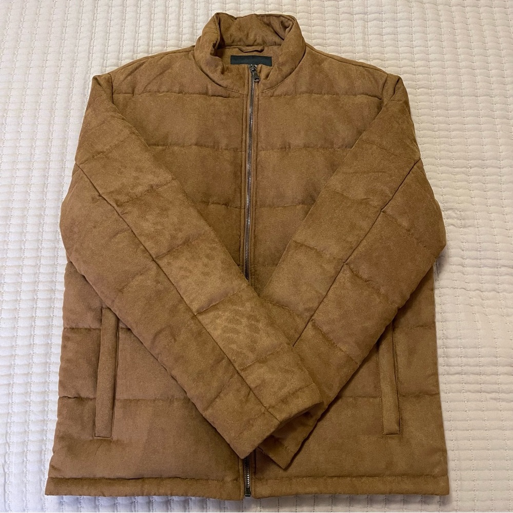 NWT Banana Republic Faux Suede Vegan Puffer Coat